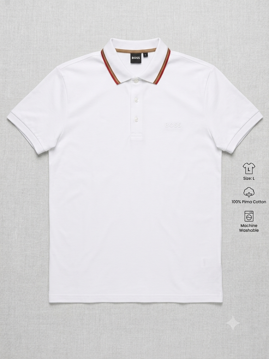 White collared T-shirt