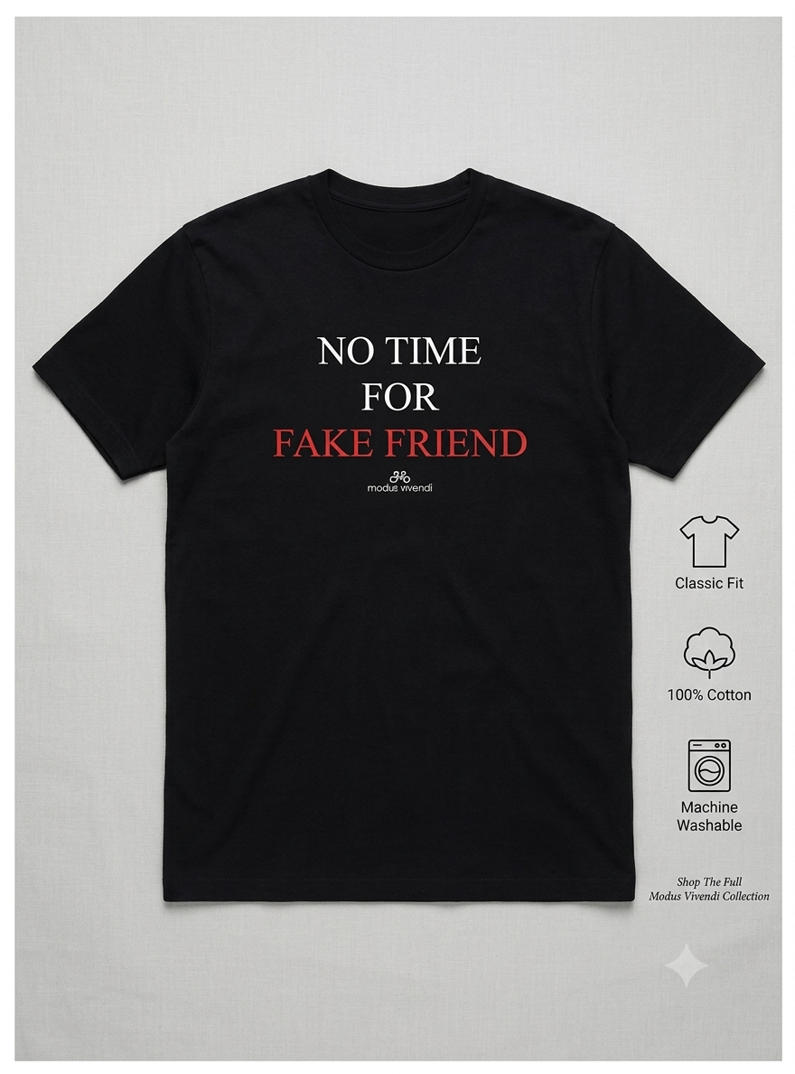 DIDEN EMPIRE "NO TIME FOR FAKE FRIEND" Slogan Graphic Tee