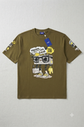 "Enjoy Da Beat" Olive Green Streetwear Graphic Tee