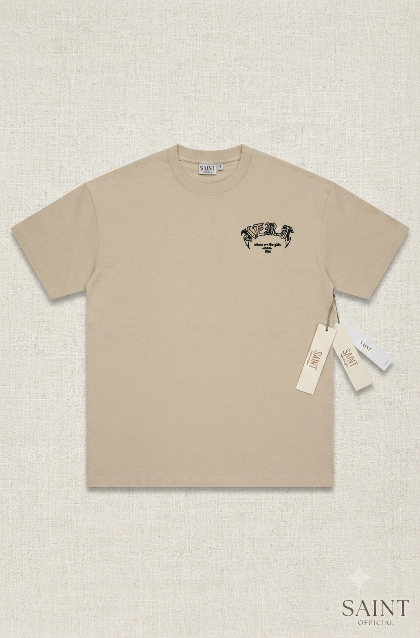SAINT Official Oversized Tee - Sand