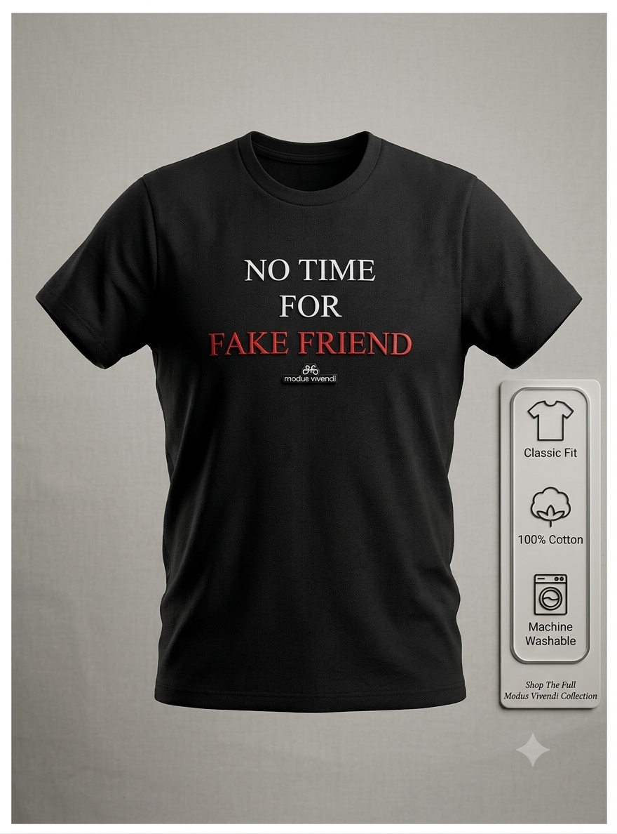 DIDEN EMPIRE "NO TIME FOR FAKE FRIEND" Slogan Graphic Tee