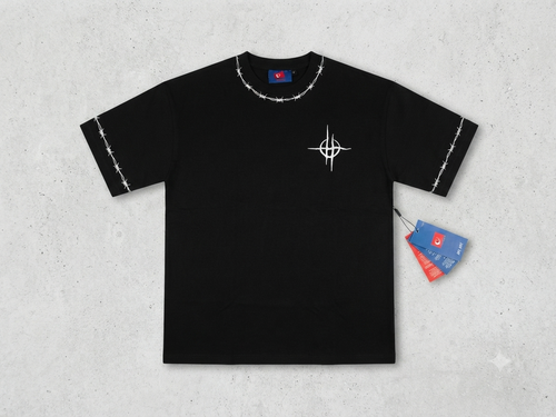 Barbed Wire Graphic Tee - Black