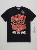 Black designer t shirts for men.