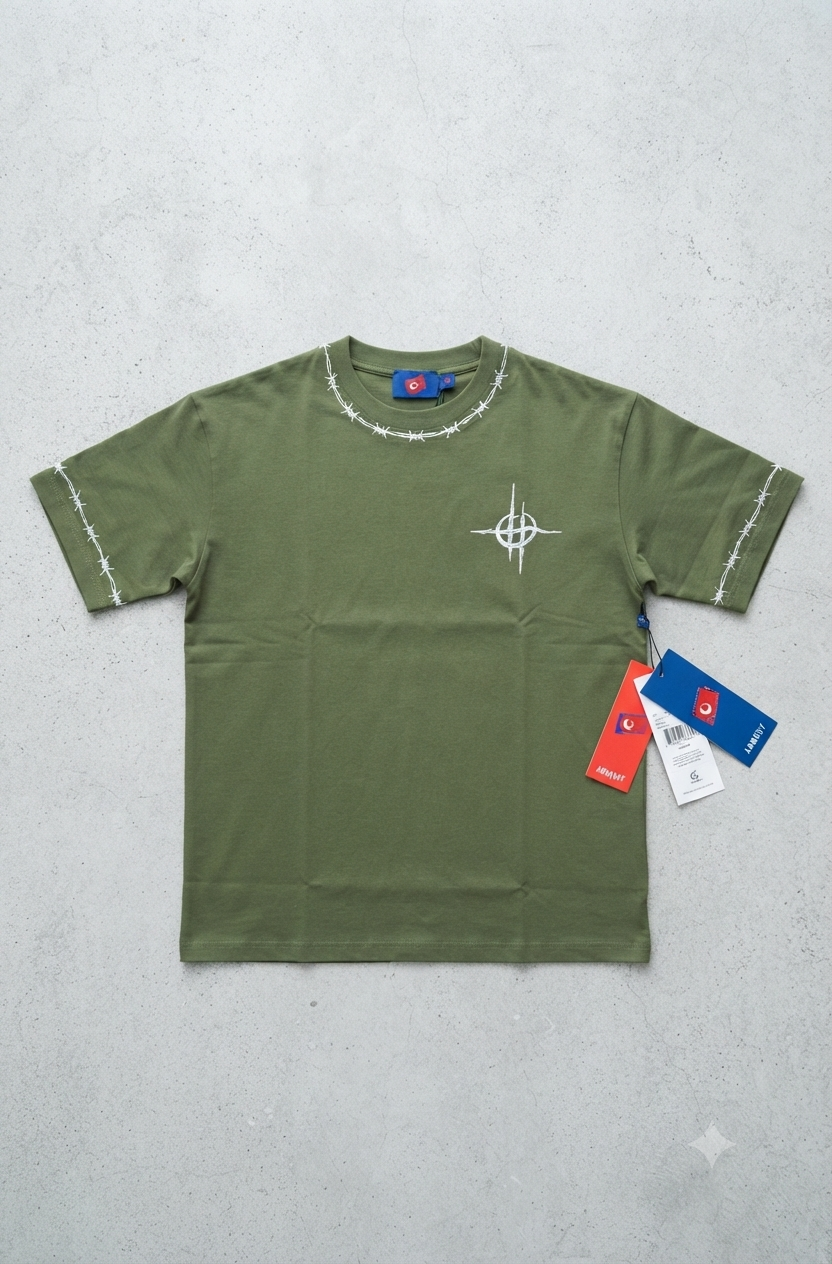 Barbed Wire Graphic Tee - Black