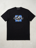 DIDEN EMPIRE "Simple Style" Blue Geometric Box Logo Graphic Tee